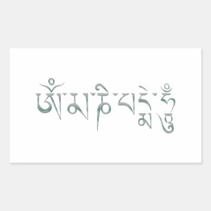 Sticker Rectangulaire Om Mani Padme Hum