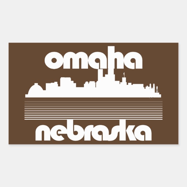 Sticker Rectangulaire Omaha Nebraska (Devant)