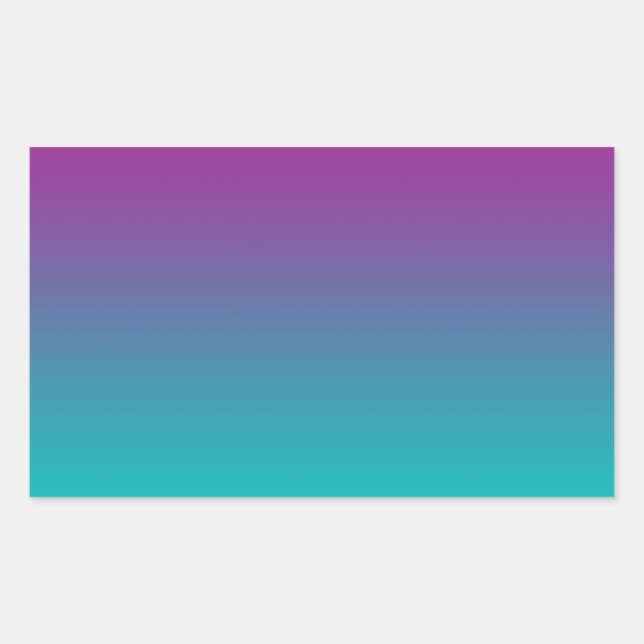 Sticker Rectangulaire Ombre pourpre et Turquoise (Devant)