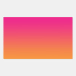 Sticker Rectangulaire Ombre rose et orange