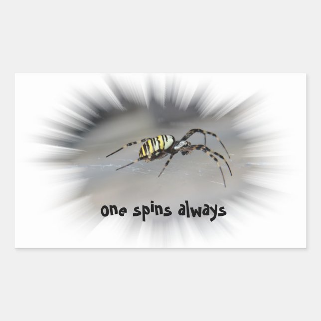 Sticker Rectangulaire one spins always (Devant)