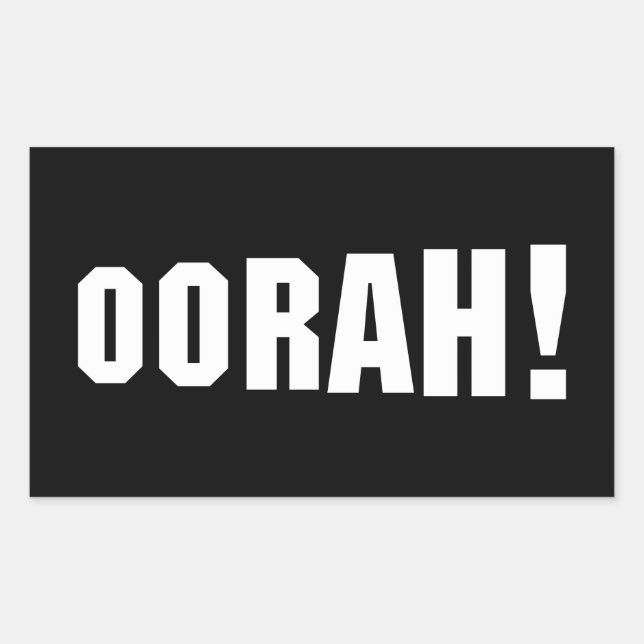 STICKER RECTANGULAIRE OORAH ! (Devant)