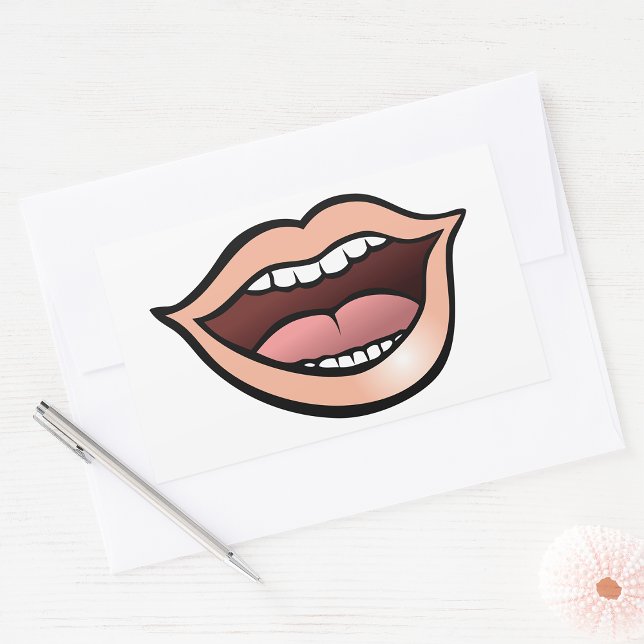 Sticker Rectangulaire Open Mouth (Créateur téléchargé)