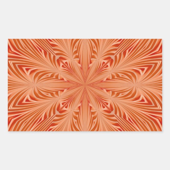 Sticker Rectangulaire Orange Burst (Devant)