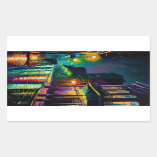 Sticker Rectangulaire Ordinateur portable/réfrigérateur Bourbon Street N