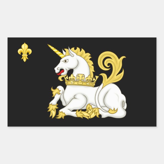 Sticker Rectangulaire Ordre du drapeau Unicorn (Devant)