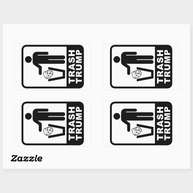 Sticker Rectangulaire ordures (Feuille)