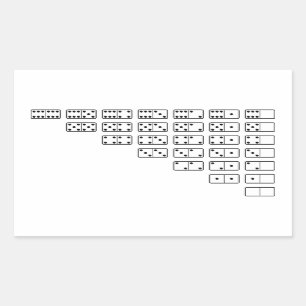 Sticker Rectangulaire Original black and white domino