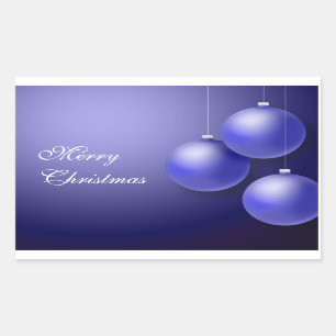 Sticker Rectangulaire Ornements bleus classiques