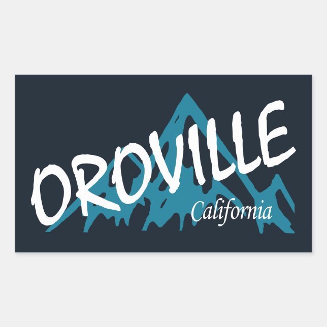 Sticker Rectangulaire Oroville California Mountains (Devant)