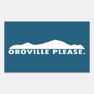 Sticker Rectangulaire Oroville Californie S'Il Vous Plait