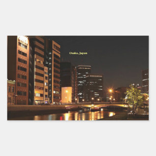 Sticker Rectangulaire Osaka, Japon