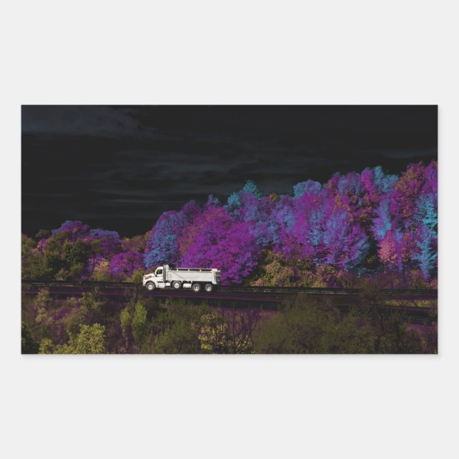 Sticker Rectangulaire oscar feuilles de la fête (Devant)