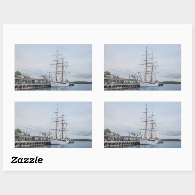 Sticker Rectangulaire Oslo Norvège (Feuille)