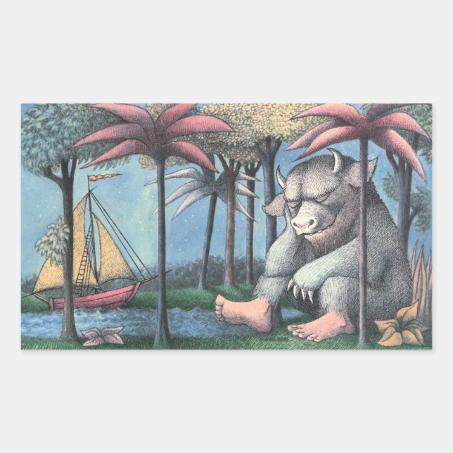 Sticker Rectangulaire Où sont les monstres ? | Couverture de livre (Devant)