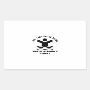 Sticker Rectangulaire Oui je suis l'un de ces aquagym nageant