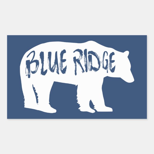 Sticker Rectangulaire Ours Blue Ridge (Devant)