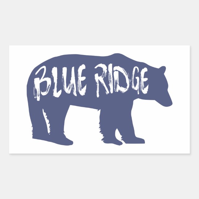 Sticker Rectangulaire Ours Blue Ridge (Devant)