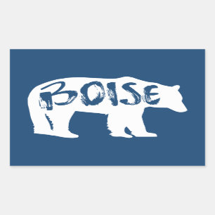 Sticker Rectangulaire Ours Boise Idaho