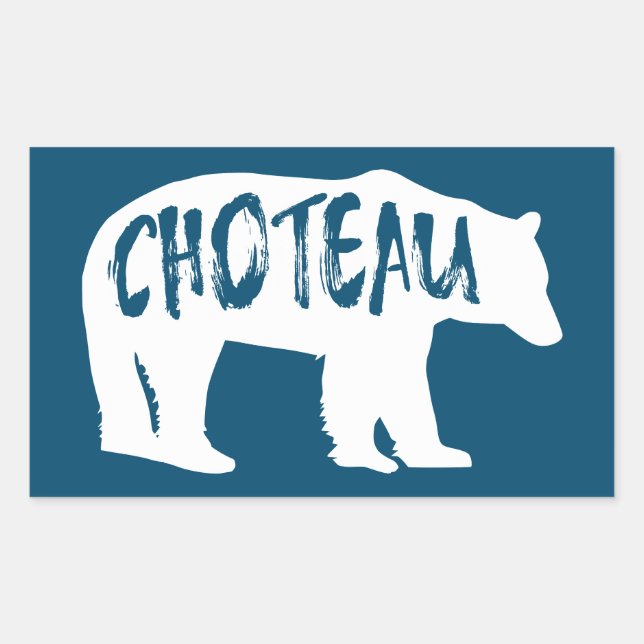Sticker Rectangulaire Ours Choteau Montana (Devant)