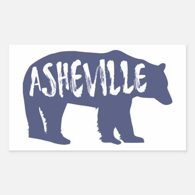 Sticker Rectangulaire Ours d'Asheville (Devant)