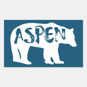 Sticker Rectangulaire Ours d'Aspen Colorado