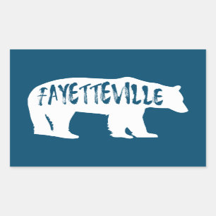 Sticker Rectangulaire Ours de Fayetteville Arkansas