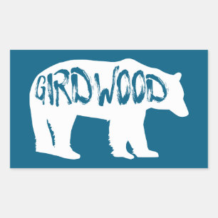 Sticker Rectangulaire Ours de Girwood Alaska