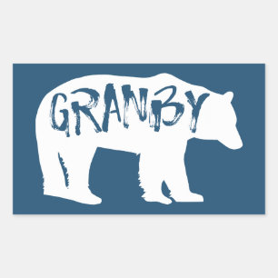 Sticker Rectangulaire Ours de Granby Colorado