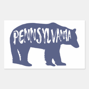 Sticker Rectangulaire Ours de Pennsylvanie