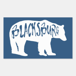 Sticker Rectangulaire Ours de Virginie de Blacksburg