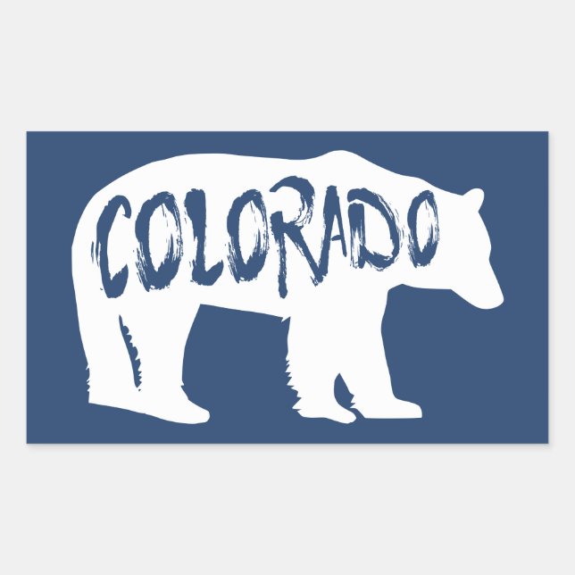 Sticker Rectangulaire Ours du Colorado (Devant)