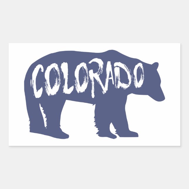 Sticker Rectangulaire Ours du Colorado (Devant)