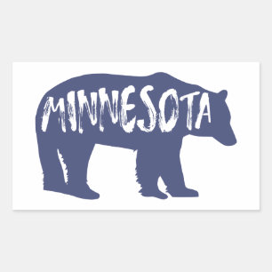 Sticker Rectangulaire Ours du Minnesota