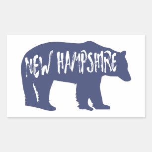 Sticker Rectangulaire Ours du New Hampshire