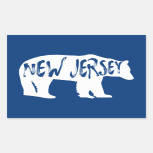 Sticker Rectangulaire Ours du New Jersey