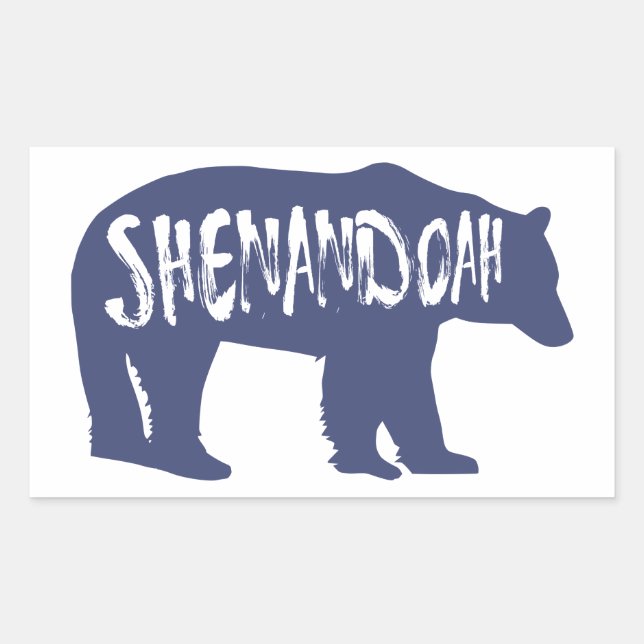 Sticker Rectangulaire Ours du parc national de Shenandoah (Devant)