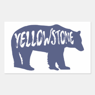 Sticker Rectangulaire Ours du parc national Yellowstone