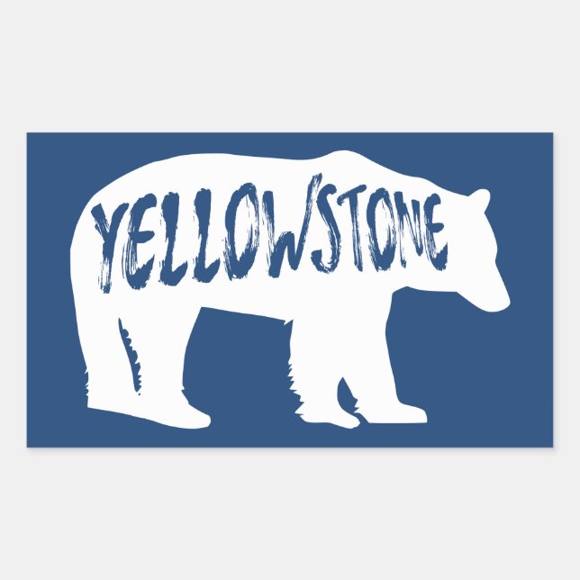 Sticker Rectangulaire Ours du parc national Yellowstone (Devant)