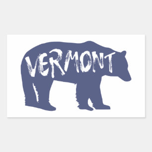 Sticker Rectangulaire Ours du Vermont