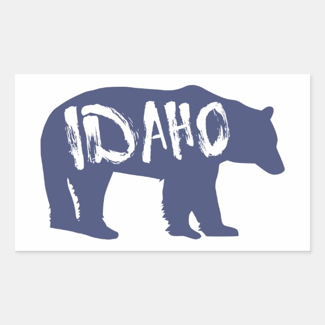 Sticker Rectangulaire Ours Idaho (Devant)