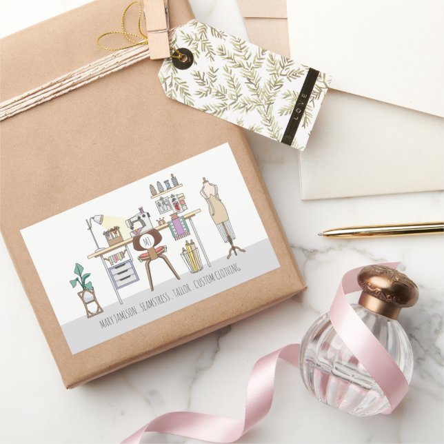 Sticker Rectangulaire Outils De L'Équipe De Travail Sur Le Commerce (Cadeaux)