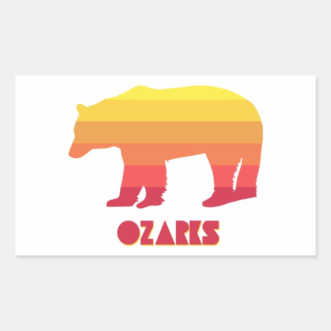 Sticker Rectangulaire Ozarks Bear (Devant)