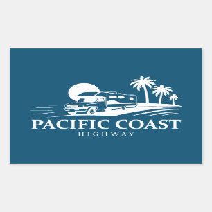 Sticker Rectangulaire Pacific Coast Highway Véhicule récréatif