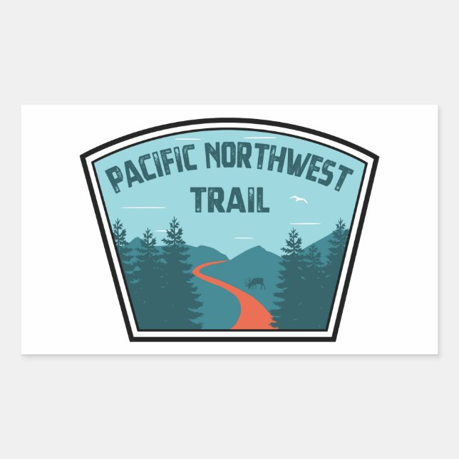 Sticker Rectangulaire Pacific Northwest Trail (Devant)