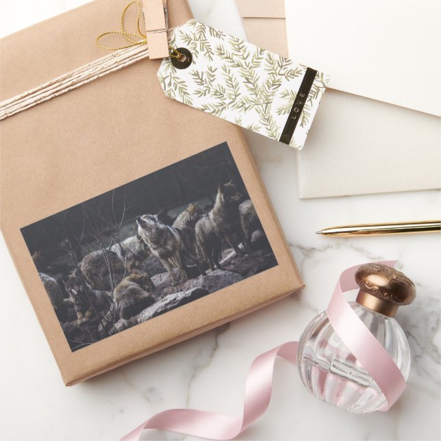 Sticker Rectangulaire Pack Wolf (Cadeaux)