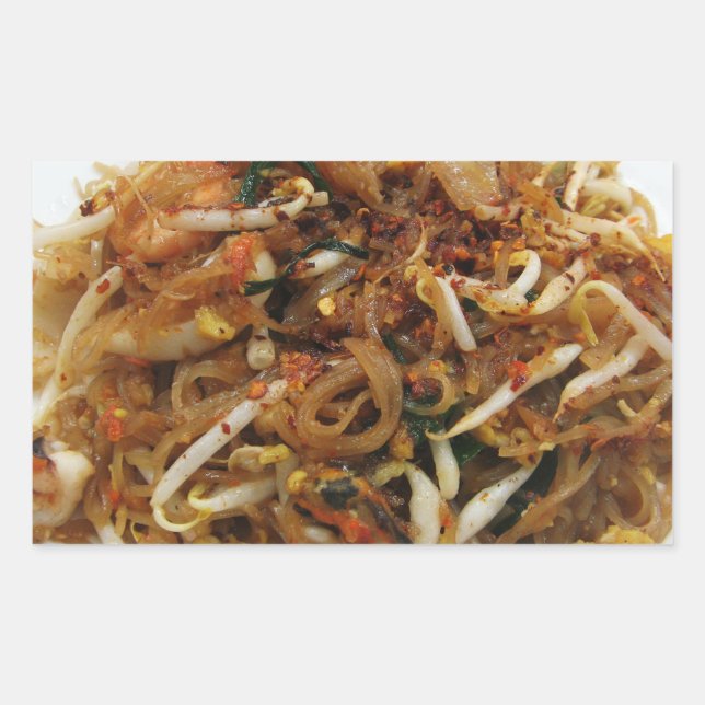 Sticker Rectangulaire Pad Thai [ผั ด ไ ท ย] Thailand Street Food (Devant)