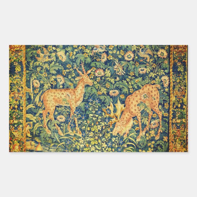 STICKER RECTANGULAIRE PAIRE DE CERVEAUX EN DÉVERSEMENT, FLEURS D'IMAGINA (Devant)