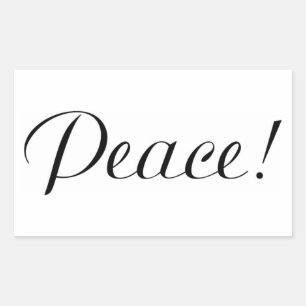 STICKER RECTANGULAIRE PAIX