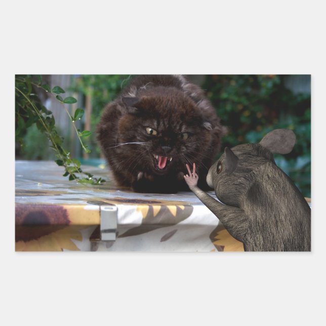 Sticker Rectangulaire Paix ! (Devant)